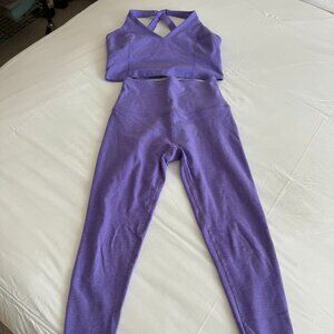 Beyond Yoga legging and crop top Dusty Violet-